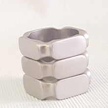 Load image into Gallery viewer, Silver Marc Jacob Engravable Unisex Band Ring
