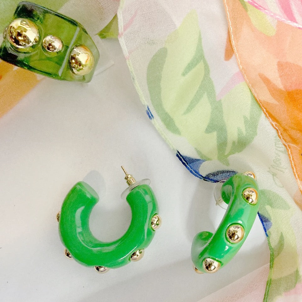 Image Gang_Gold_Jade_Earrings_Lucille Golden _Vintage_Black Owned