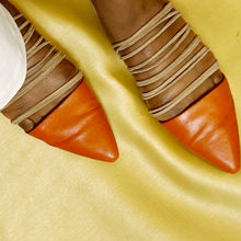 Load image into Gallery viewer, Custom Painted Alexander Wang Suede Pointy Toe Flats size 40