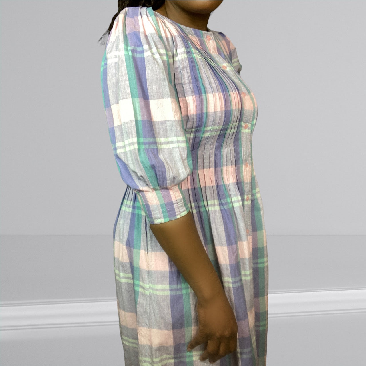 Matti Sport Purple Madras Plaid Dress