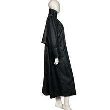 Load image into Gallery viewer, Vintage Black Leather Trench Coat- Maxi Leather Coat - Issey Miyake Pleats -Lucille Golden Vintage
