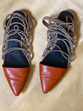 Load image into Gallery viewer, Custom Painted Alexander Wang Suede Pointy Toe Flats size 40
