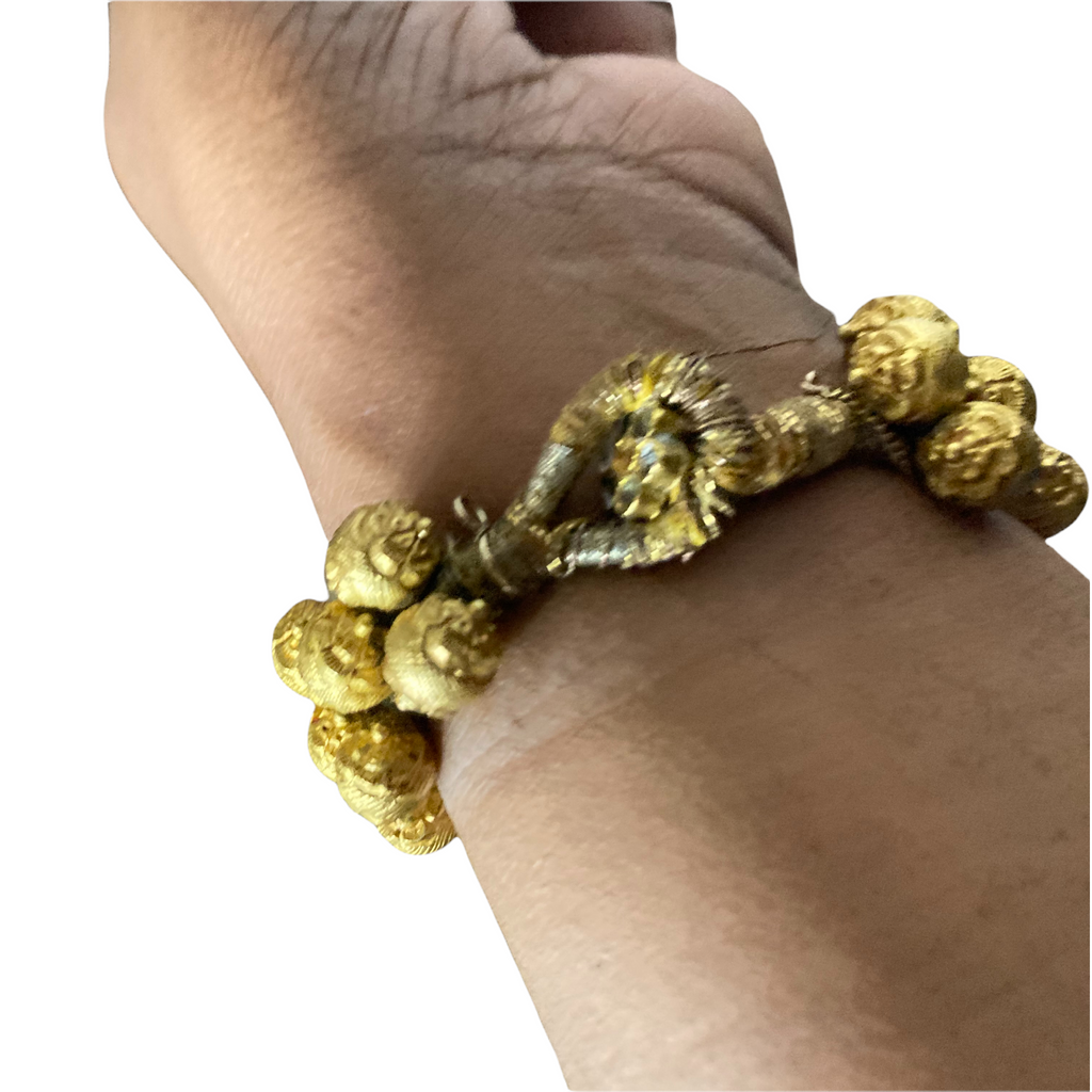 Vintage Indian Etruscan Bead Bracelet