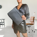 Vintage_Pierre Cardin_Clutch Bag_Monogram_Jacquard_Lucille Golden_Vintage