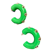 Load image into Gallery viewer, Image Gang Jade Acrylic Stud Hoop Earring
