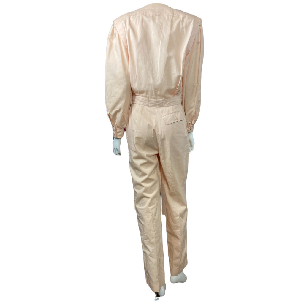 Vintage 80s Escada by SRB Pale Pink Jumpsuit