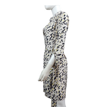 Load image into Gallery viewer, Diane von Furstenberg Zig Zag Print Belted Dress size M