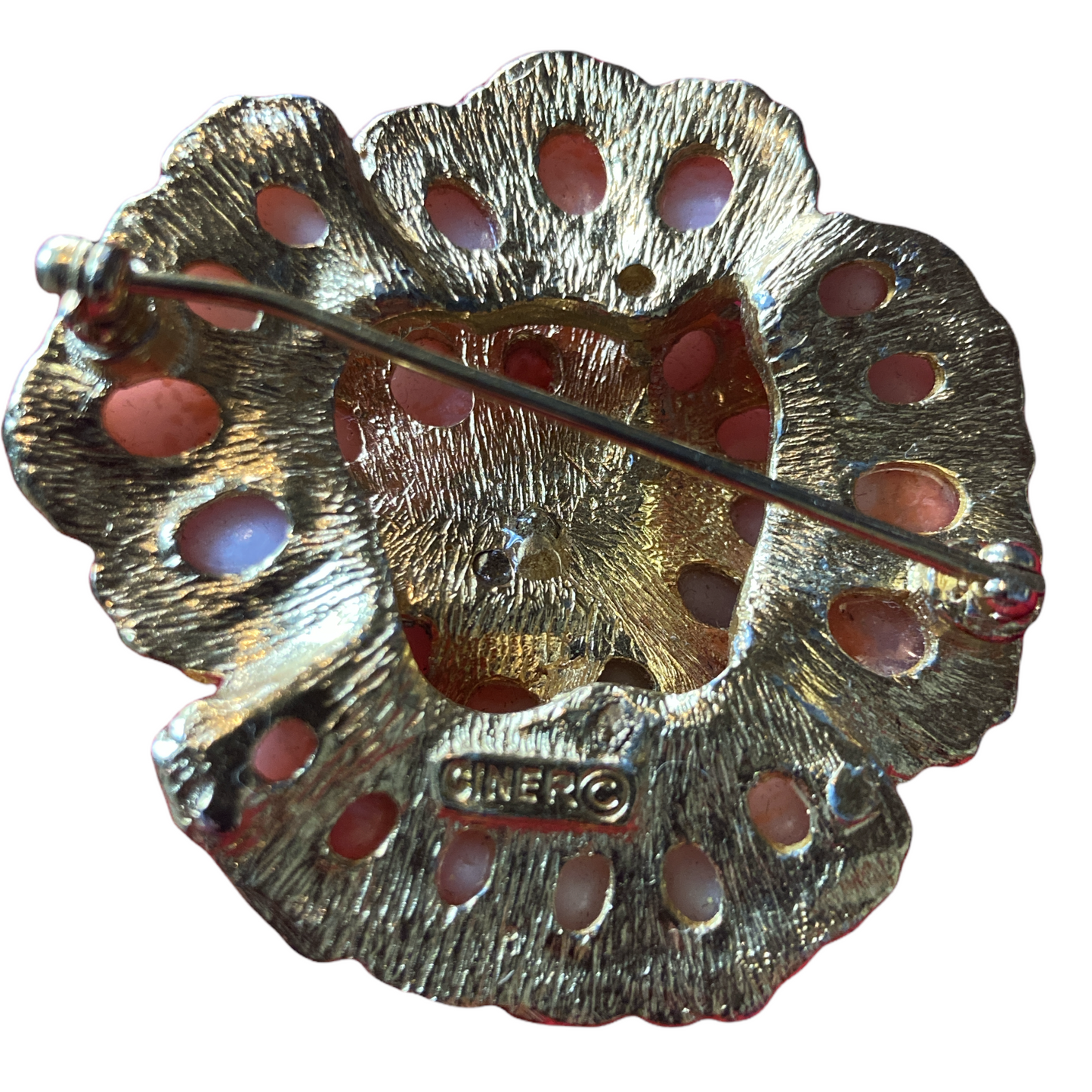 Ciner Flower Brooch_Signed_Vintage _Jewelry_Lucille Golden _Audrey Smaltz