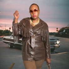 Load image into Gallery viewer, Vintage Leather Jackets Vakko Saks Fifth Avenue Leather Fringe Jacket sz. S
