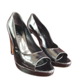 Marni Black Patent Leather Peeptoe Pumps Size 40