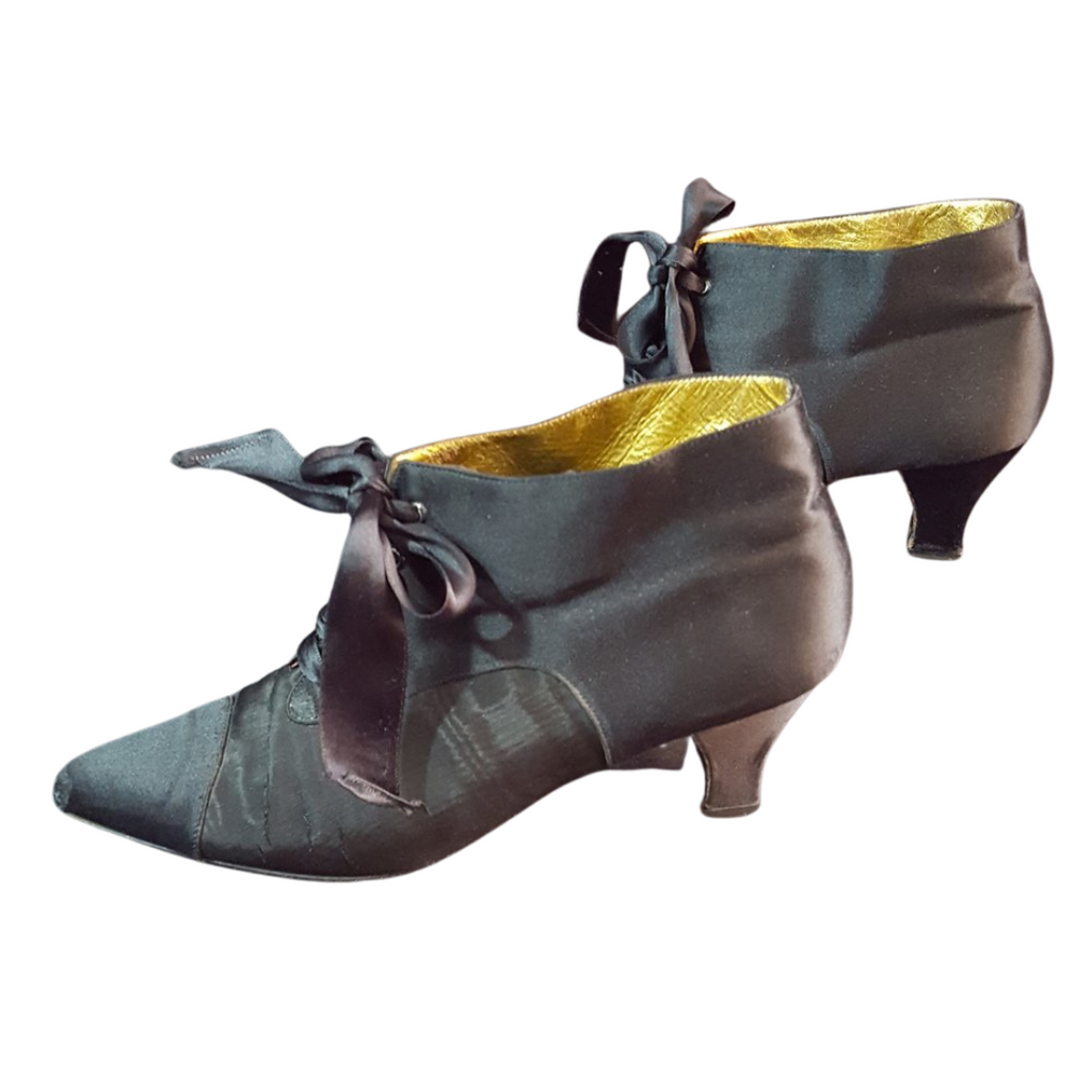 Fendi Vintage Satin Moire Booties Size 7