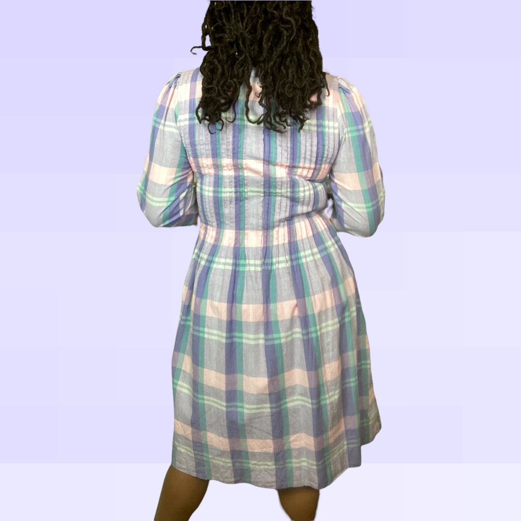 Matti Sport Purple Madras Plaid Dress