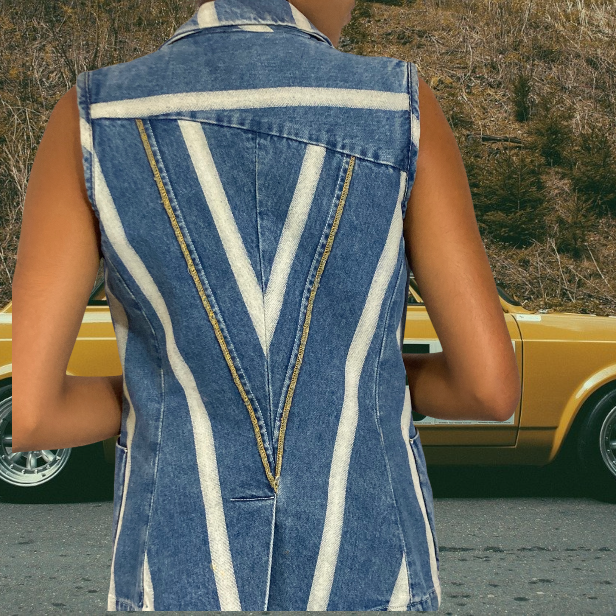 Diesel Style Lab Denim Vest Size S