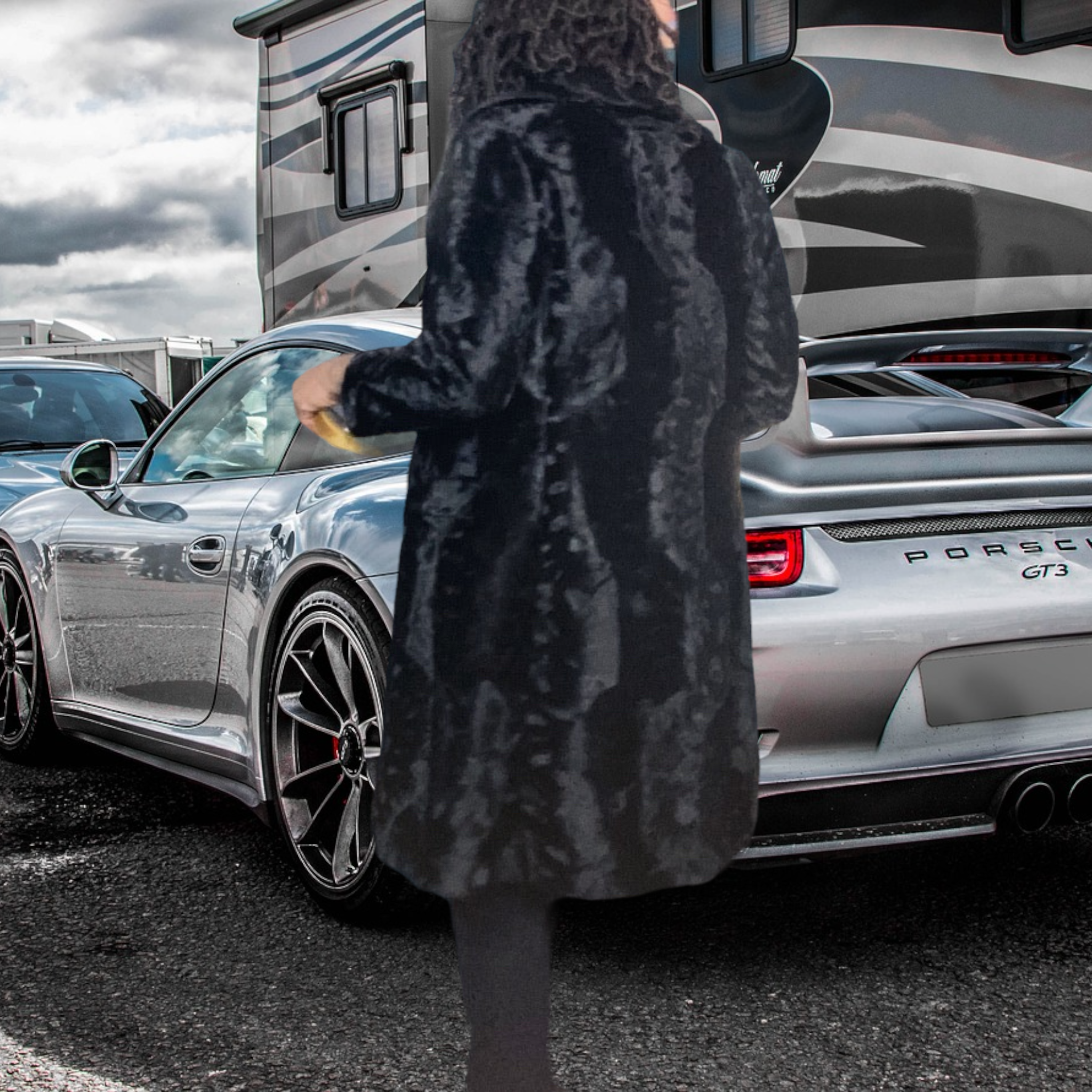 1960s Vintage Coats Broadtale a Lou Nierenberg Creation Black Dress Fur Coat size M