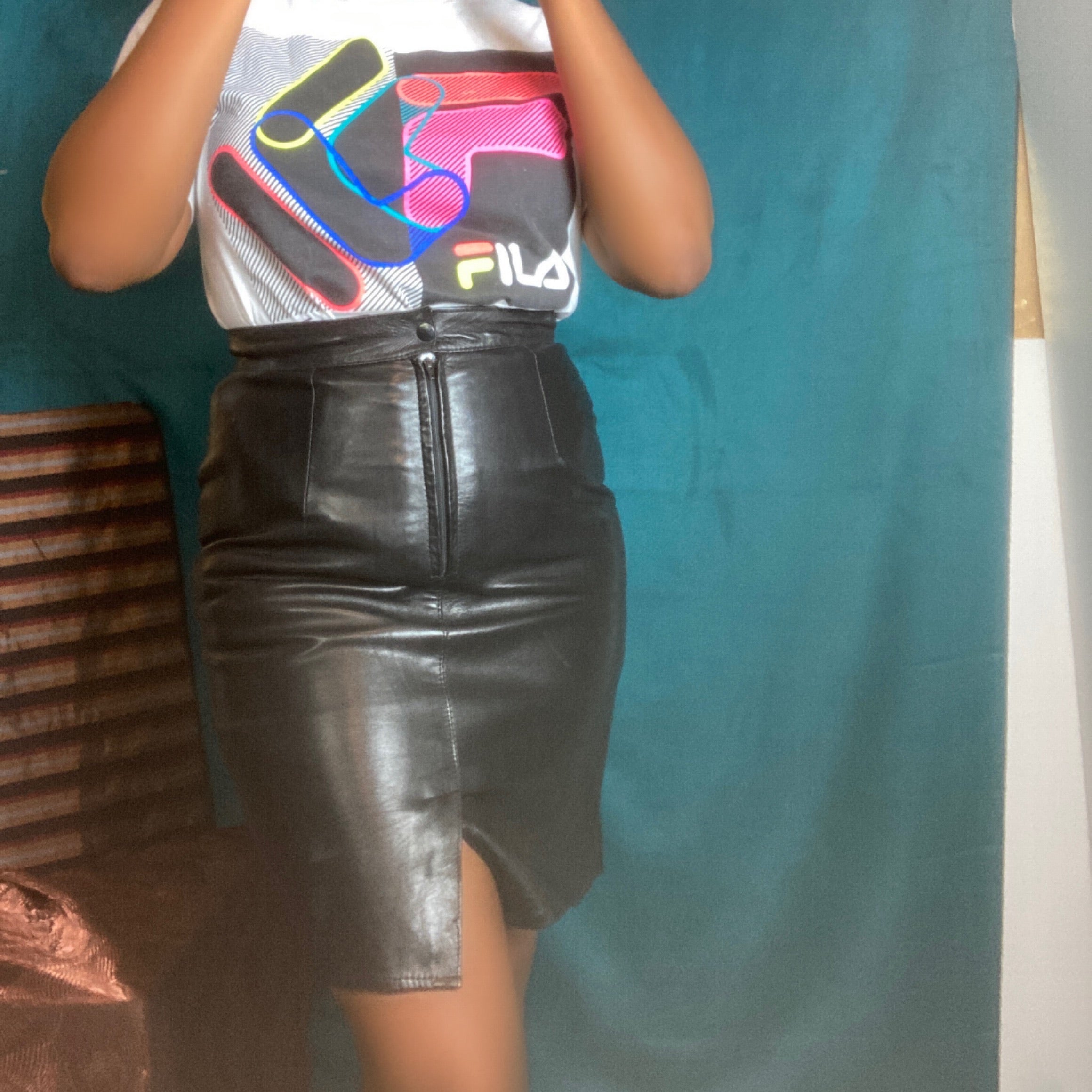Vintage_Black_Leather_Skirts