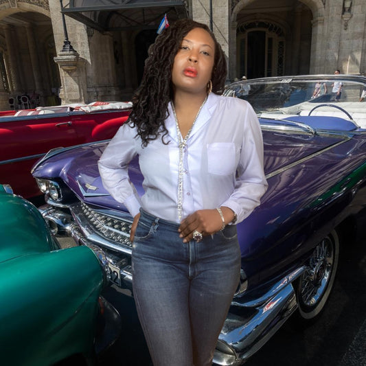 Diane von Furstenberg 70s Vintage Blouse Lilac size M