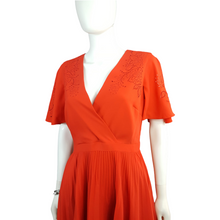 Load image into Gallery viewer, Karen Millen Pleated Laser Cut Dress  Size 8
