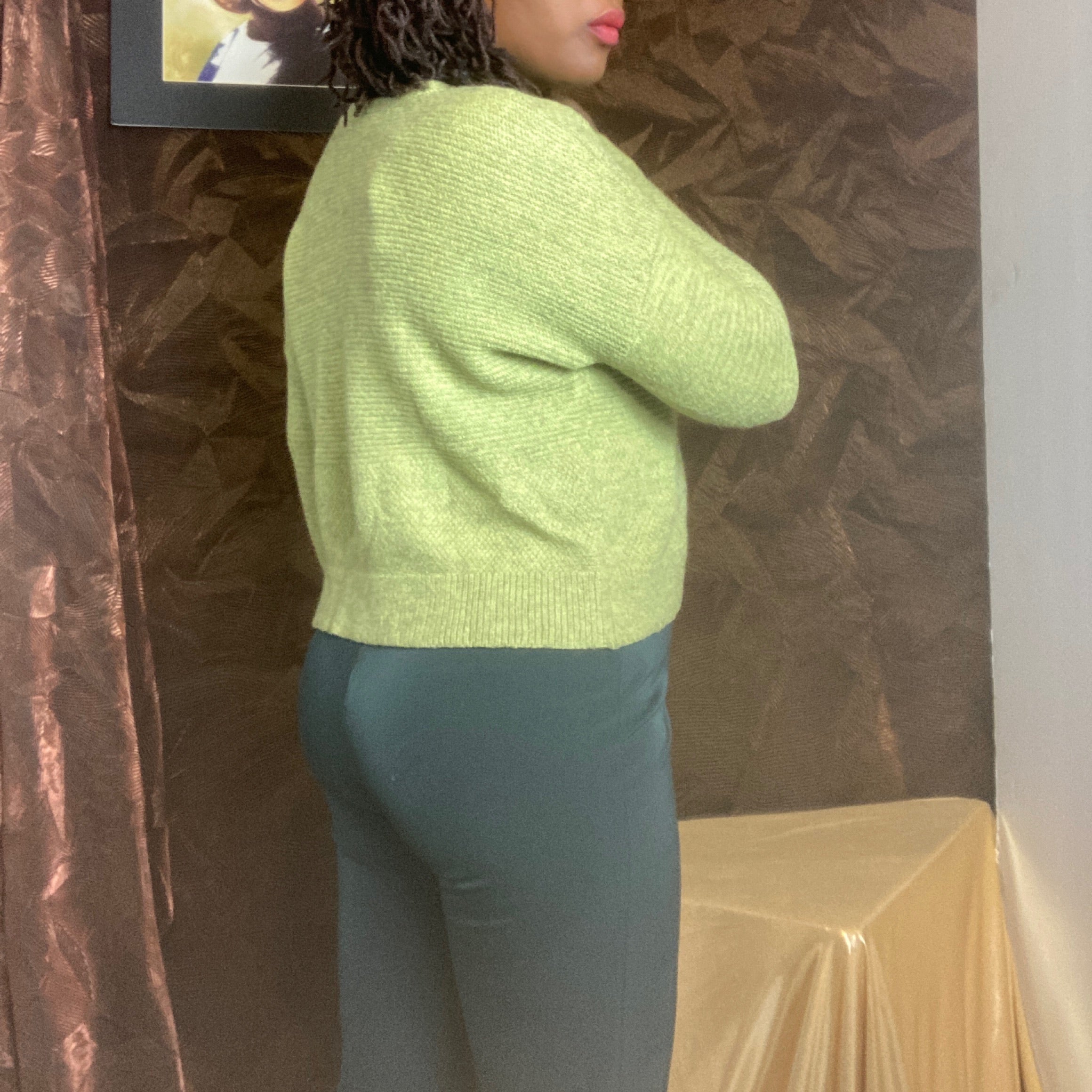 Eileen Fisher Cropped Wool Sweater, Size M