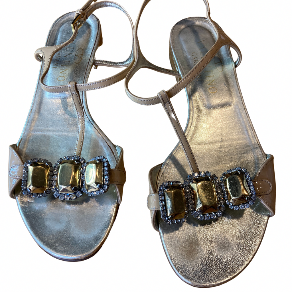 Gold Valentino Garavani Sandles Size 38