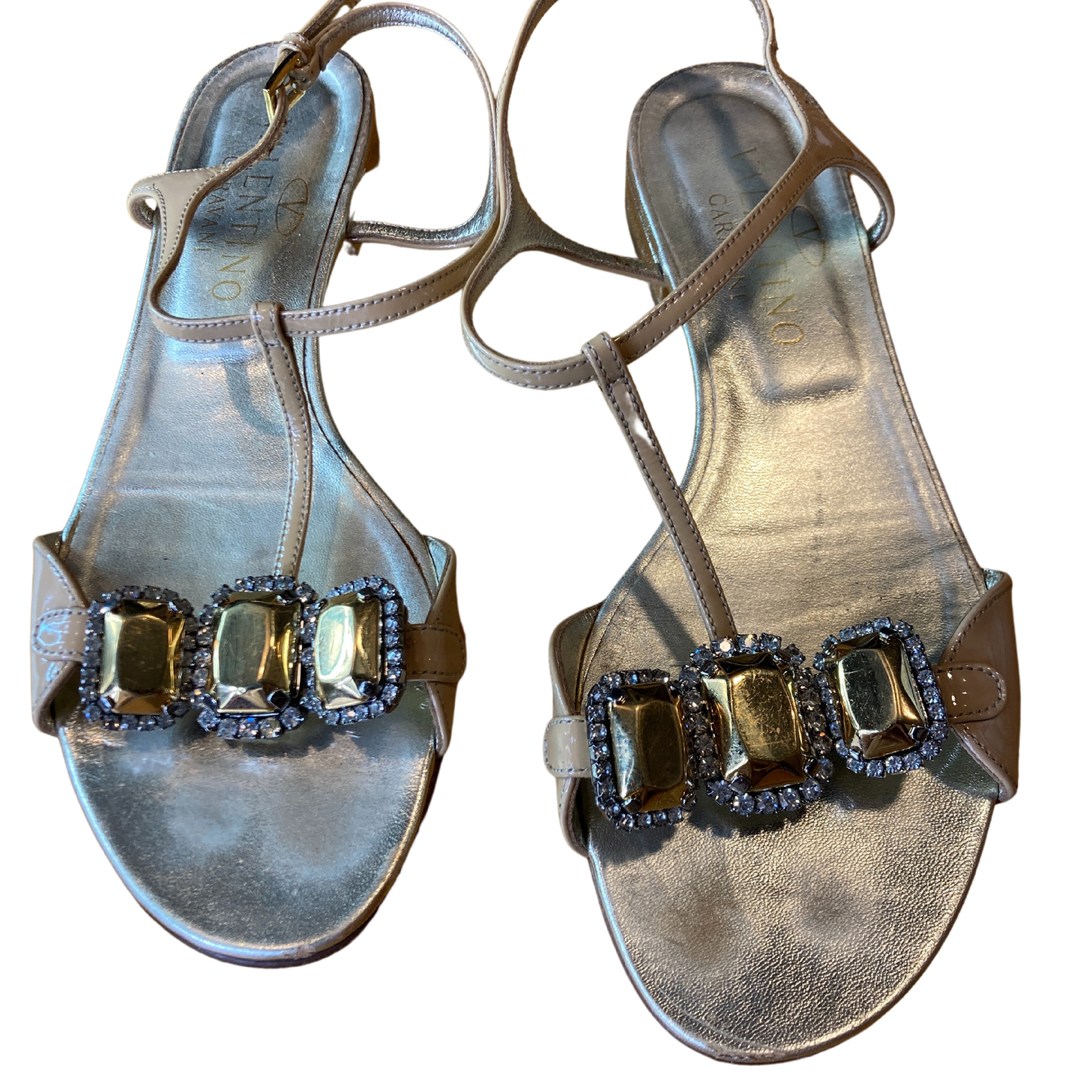 Gold Valentino Garavani Sandles Size 38