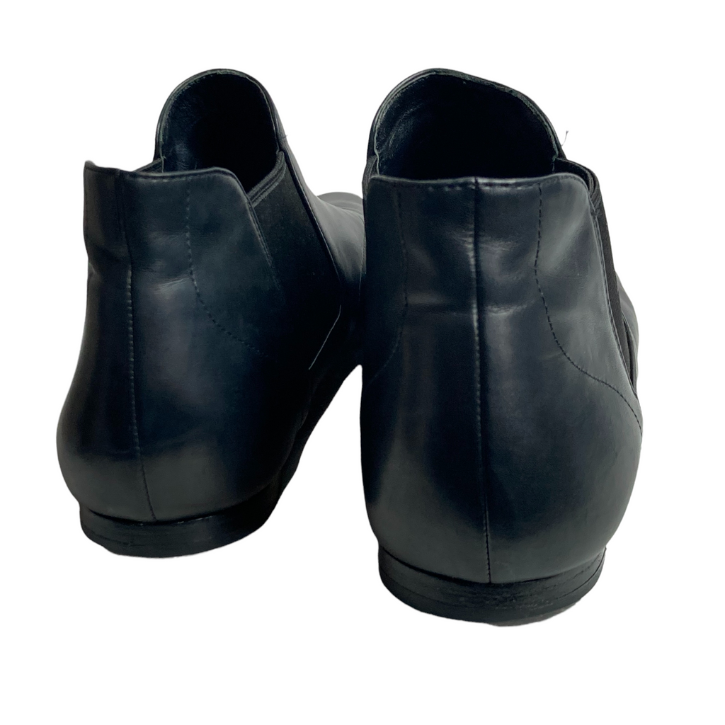 Vince Chelsea Black Leather Booties Size