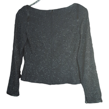 Load image into Gallery viewer, Carmen Marc Valvo Beaded Bodice Blouse Size 4
