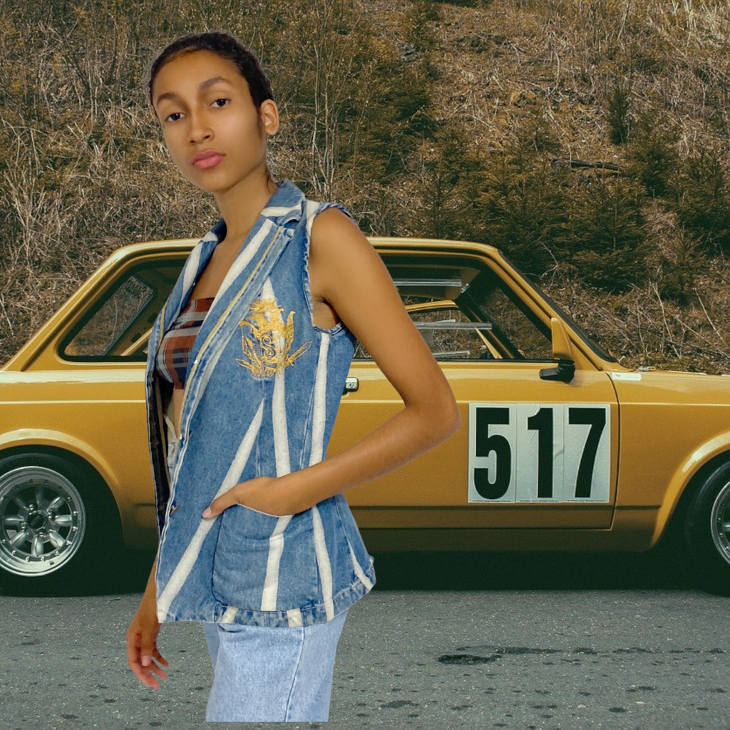 Diesel Style Lab Denim Vest Size S