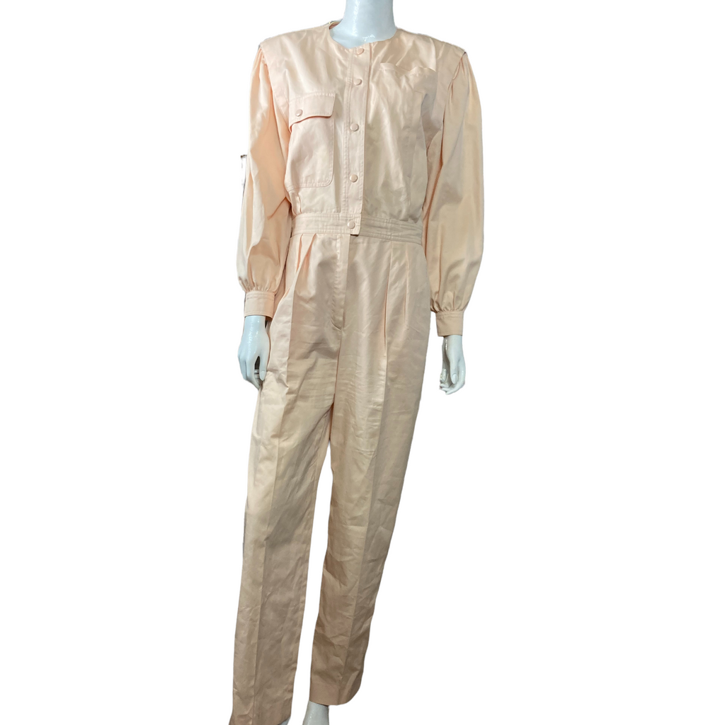 Vintage 80s Escada by SRB Pale Pink Jumpsuit