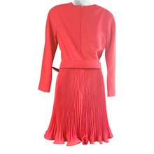 Load image into Gallery viewer, Scaasi Bergdorf Goodman Red Pleated Dress Size S
