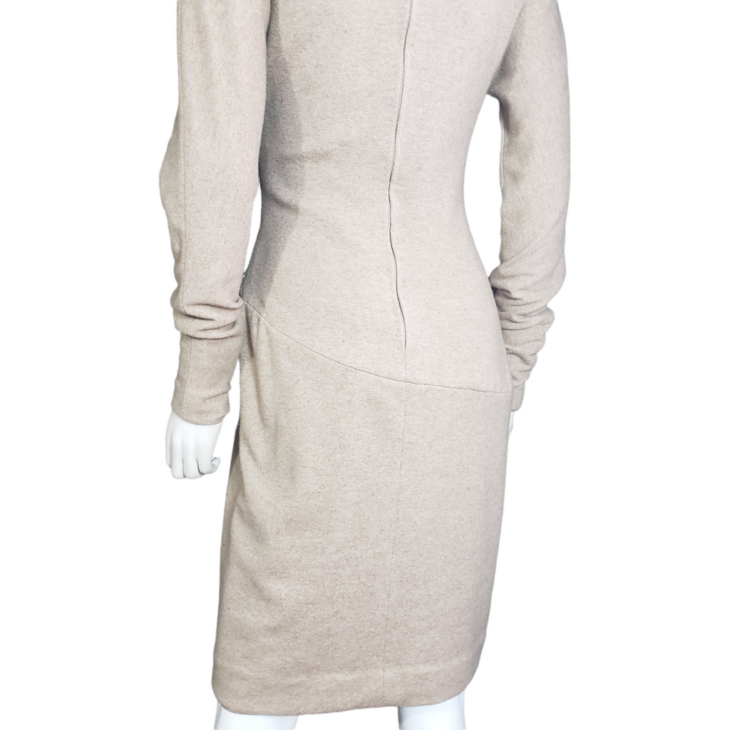 Carolyne Roehm Pearl Adorned Wool Dress Size 2