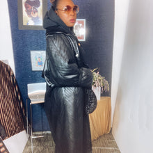 Load image into Gallery viewer, Lucille Golden_Vintage_Black _Leather_ Coats_Floor Length_Vintage Leather_80s _Issey Miyake