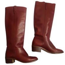 Load image into Gallery viewer, Nine West Brick Red Riding Boots Size 5
