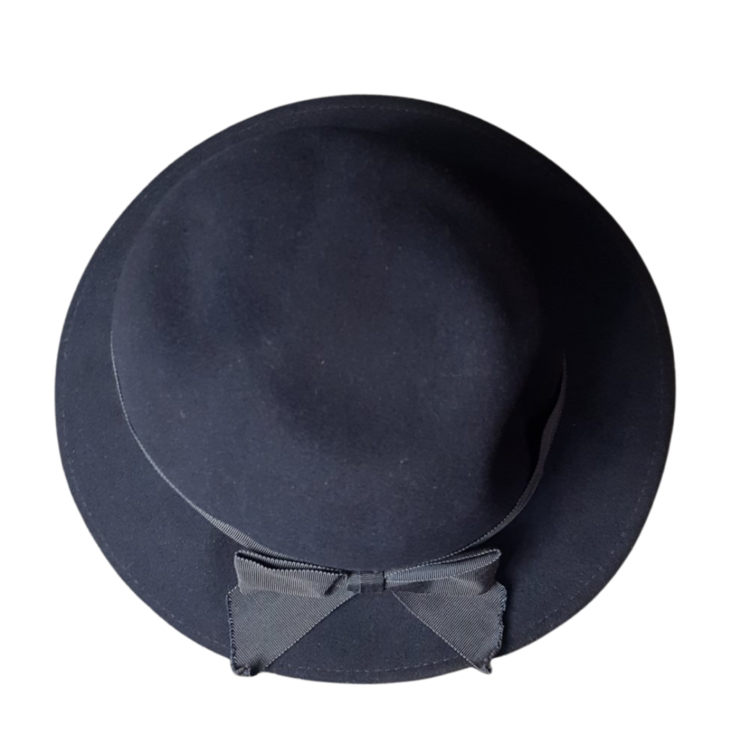 Cappagallo Navy Wool Felt Fedora