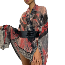 Load image into Gallery viewer, Jean Paul Gaultier Maille Classique Paris Vintage Tatoo Sheer Mesh Print Scarf/Dress
