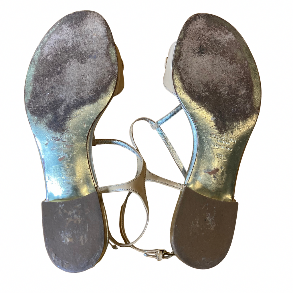 Gold Valentino Garavani Sandles Size 38