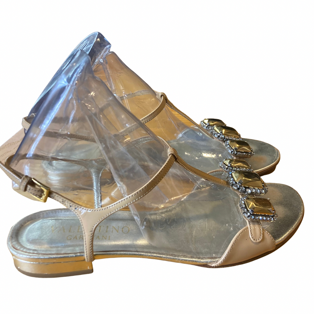 Gold Valentino Garavani Sandles Size 38
