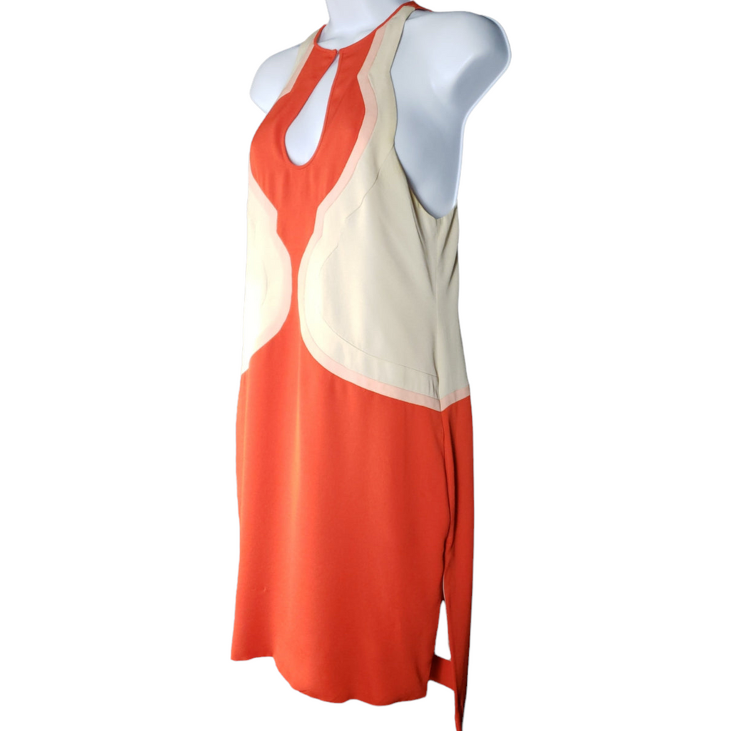 DvF Silk MOD Color Block Geometric Mini Dress/Tunic Size 2