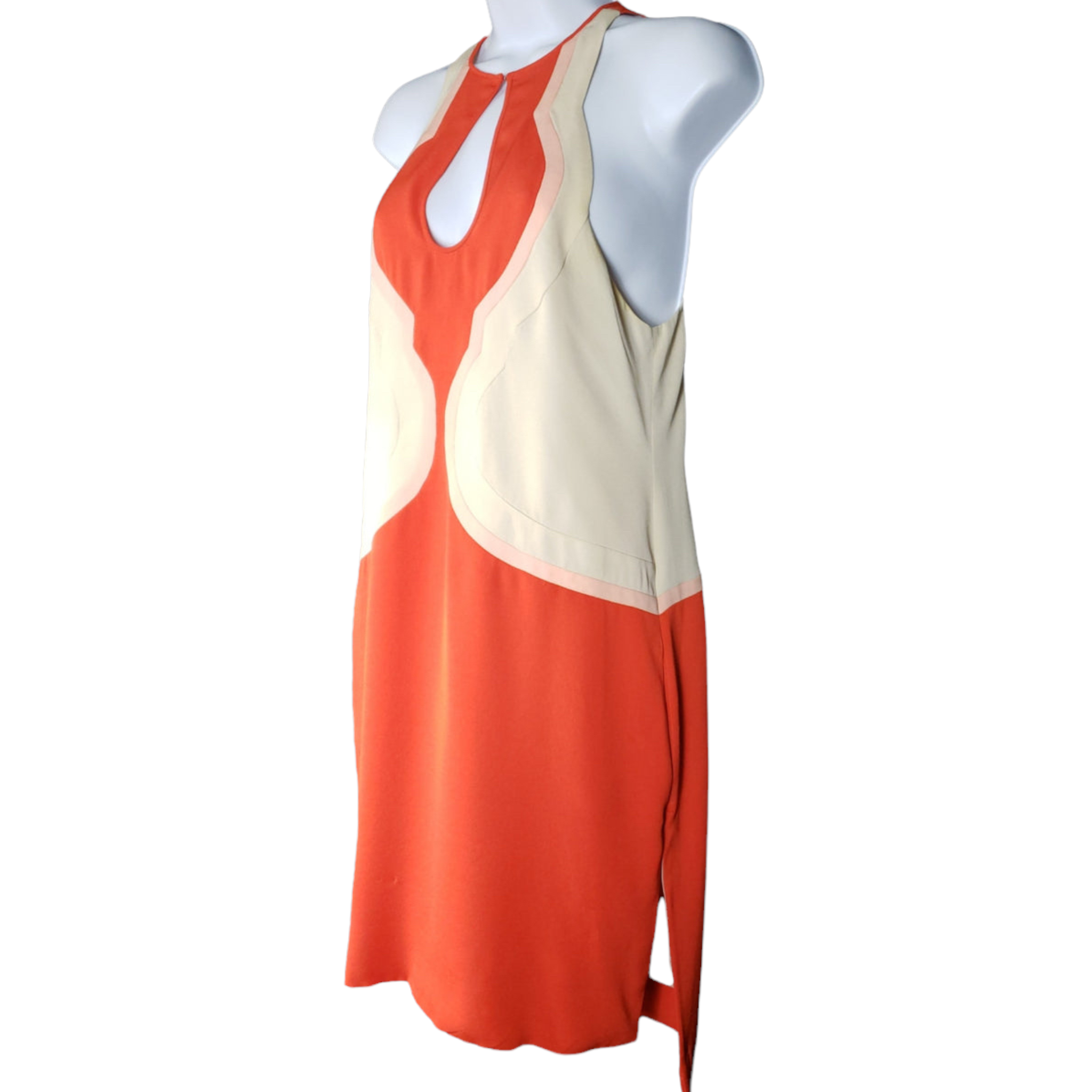 DvF Silk MOD Color Block Geometric Mini Dress/Tunic Size 2