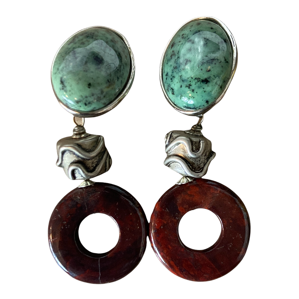 Vintage Gemstone Dangle Earrings