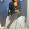 Yves Saint Laurent Satin Go Go Boots sz. 9 1/2
