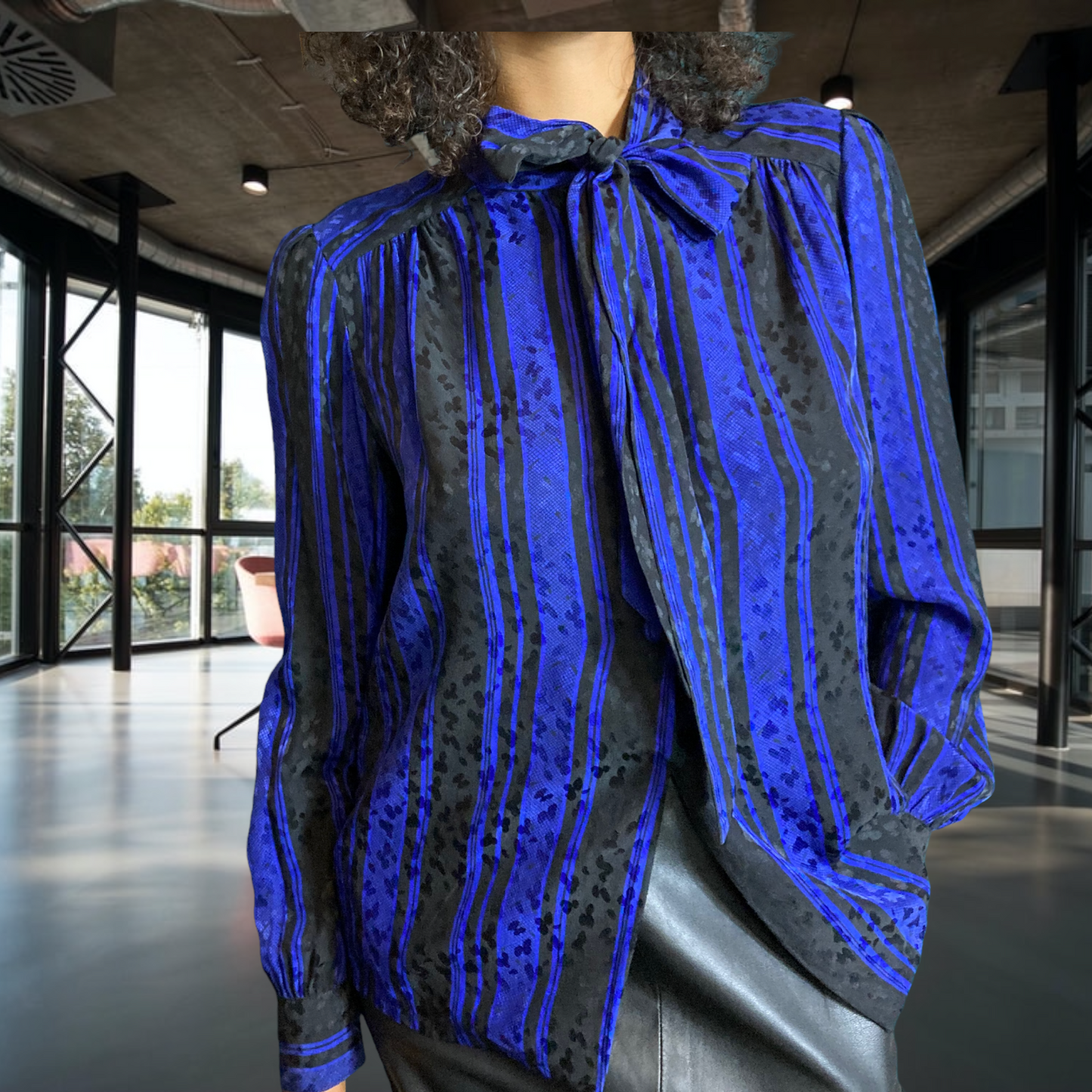 Vintage_Blouses_Secretary_Blouse_Adolfo_Silk _Tops