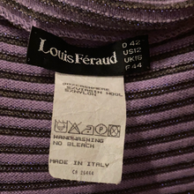 Load image into Gallery viewer, Louis Feraud Metallic Stripe Cashmere Shell Size 12
