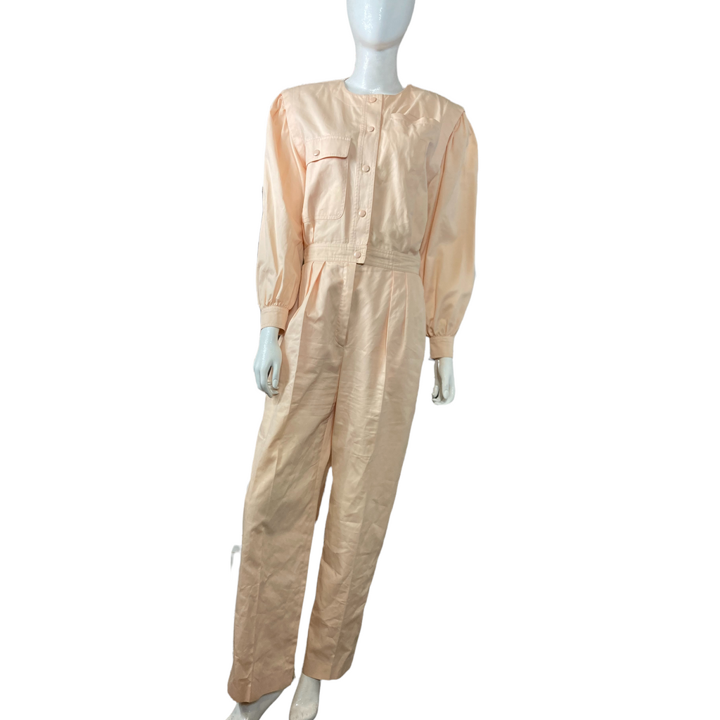 Vintage 80s Escada by SRB Pale Pink Jumpsuit