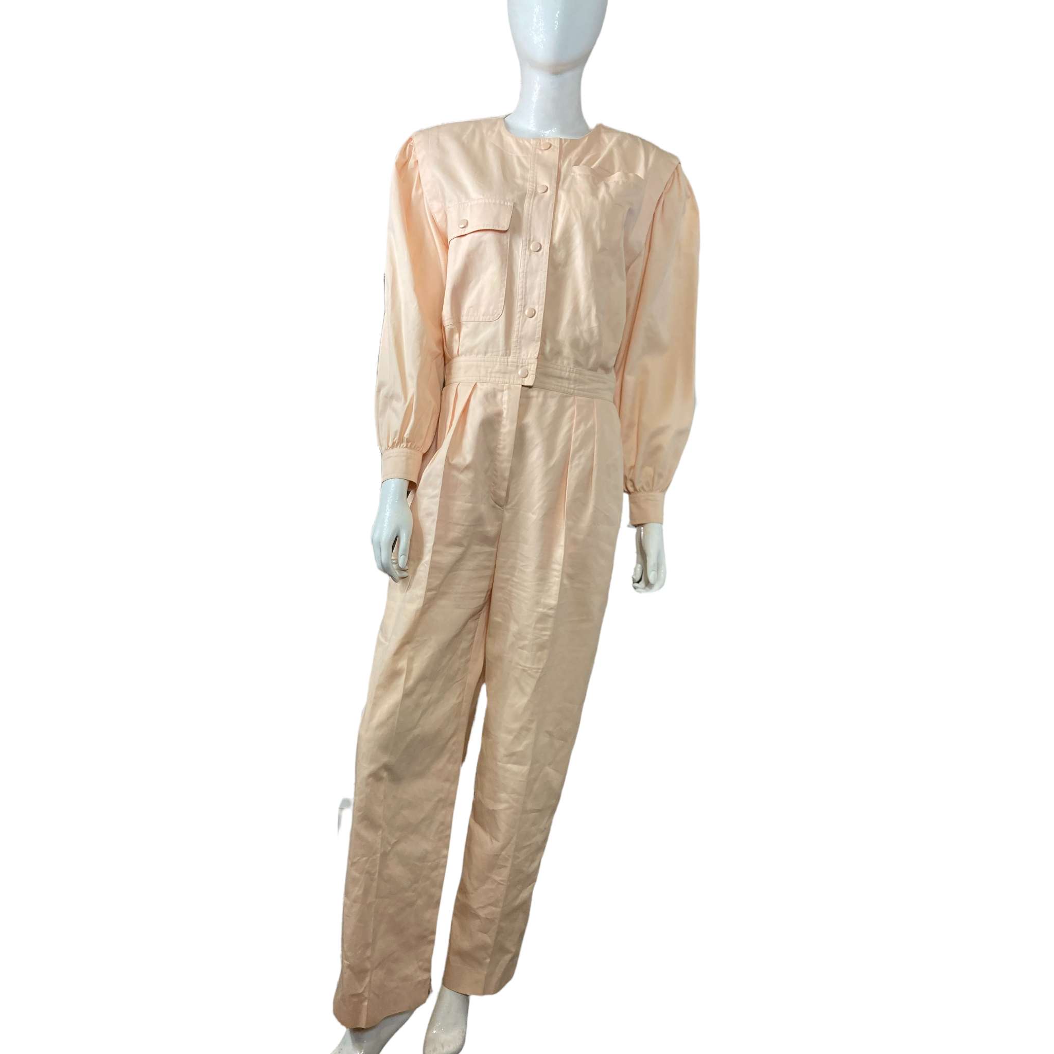Vintage 80s Escada by SRB Pale Pink Jumpsuit