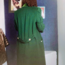 Load image into Gallery viewer, Vintage Bill Blass Signature Velvet Collar Green Wool Coat Size M
