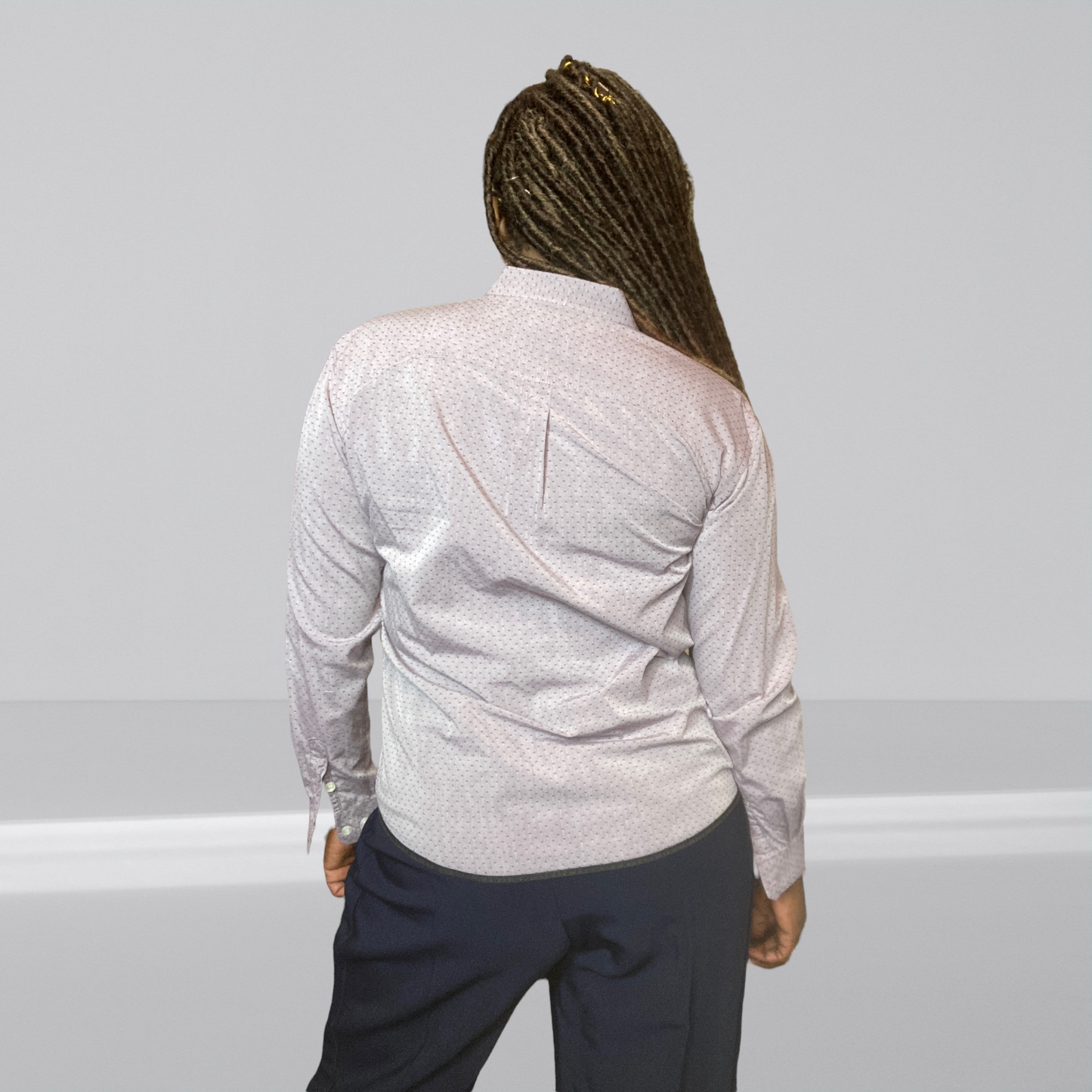 ZAK ❌ Ralph Lauren Custom Jacquard Mens Button Up Shirt Size M