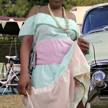 Load image into Gallery viewer, Dagtime Off the Shoulder Layered Summer Dress size L

