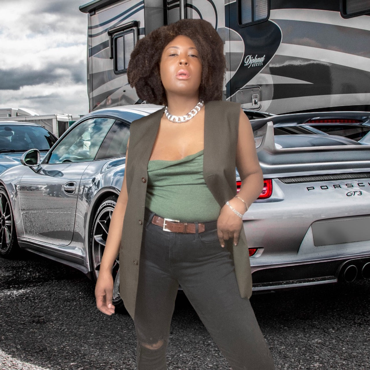 Vintage Bill Blass Cashmere Cowl Neck Camisole sz. M