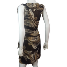 Load image into Gallery viewer, Diane von Furstenberg Etched Feather Print Silk Dress Size 4