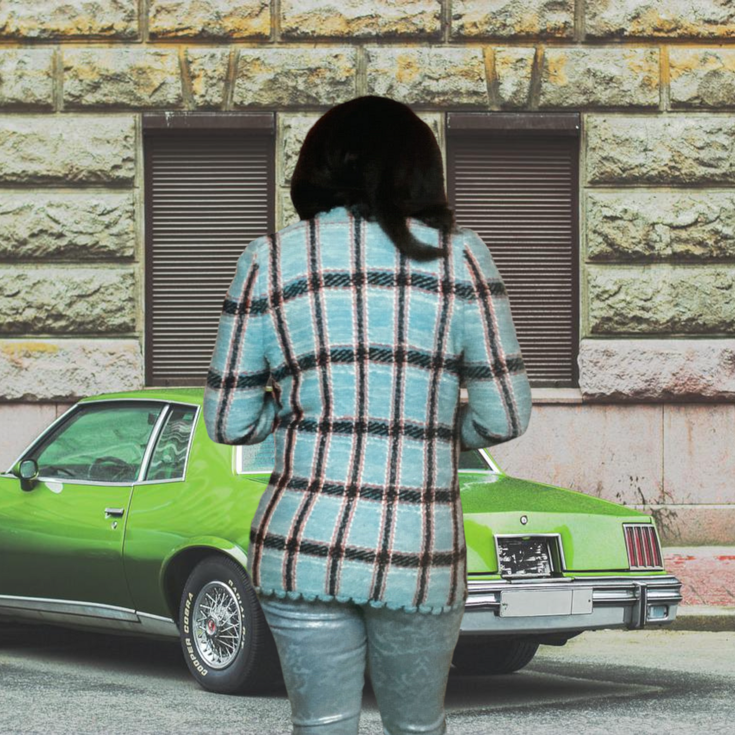 70s Vintage Plaid Blazer Adolfo Blazer Size M